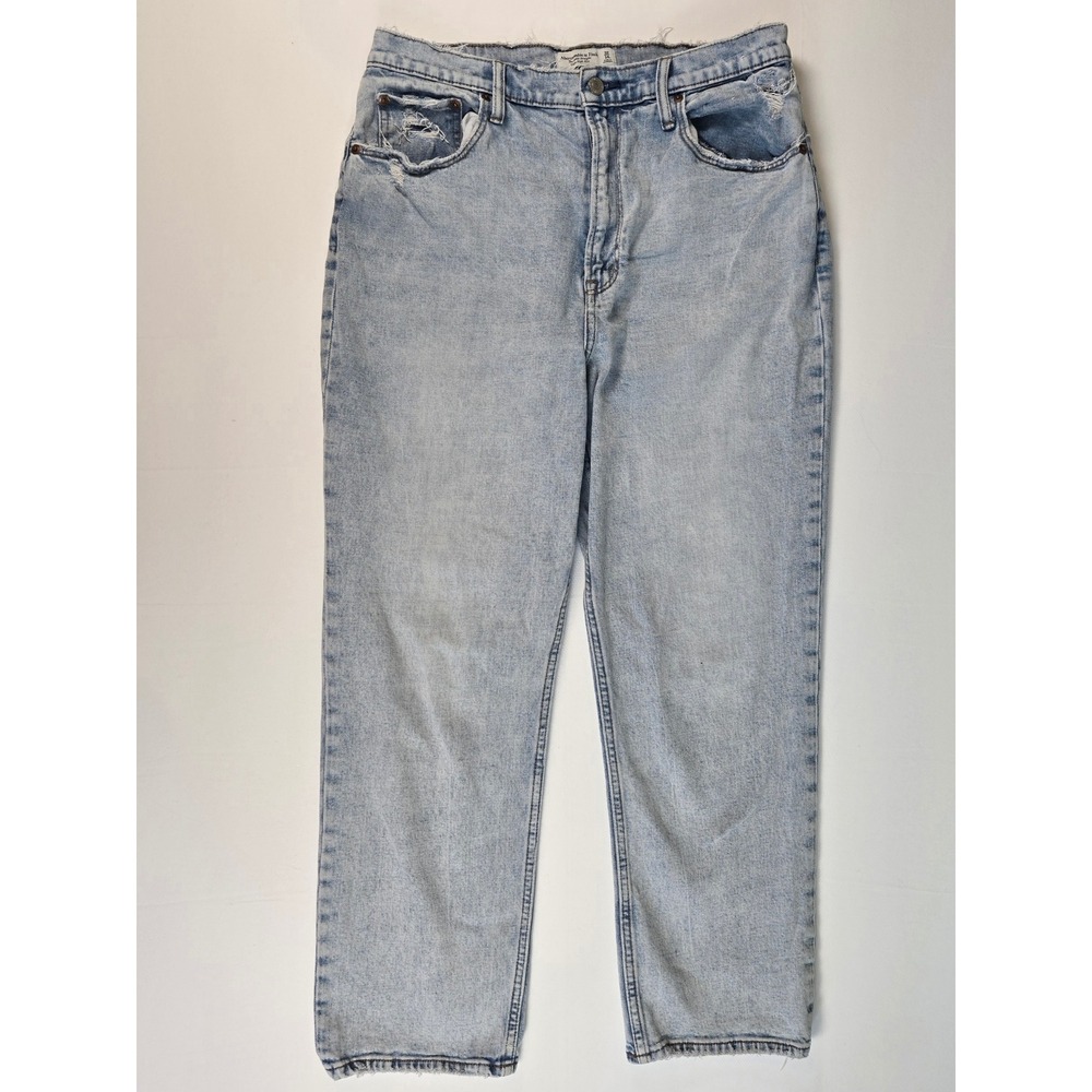 Abercrombie &‎ Fitch The Ankle Straight Ultra High Rise Curve Love Jeans 32/14L